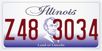 IL license plate Z483034