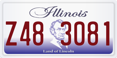 IL license plate Z483081