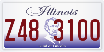 IL license plate Z483100