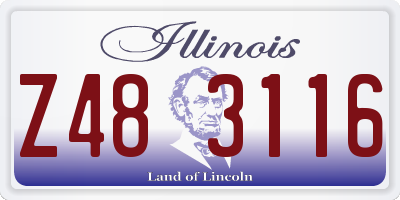 IL license plate Z483116