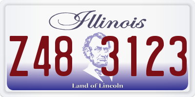 IL license plate Z483123