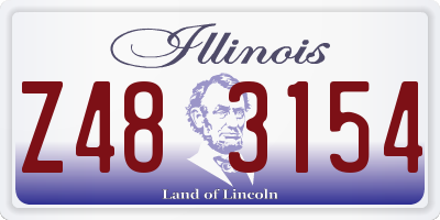 IL license plate Z483154