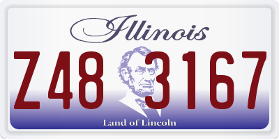 IL license plate Z483167