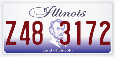IL license plate Z483172