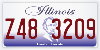 IL license plate Z483209