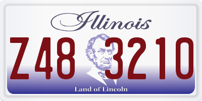 IL license plate Z483210