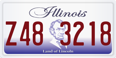 IL license plate Z483218