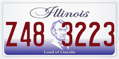 IL license plate Z483223