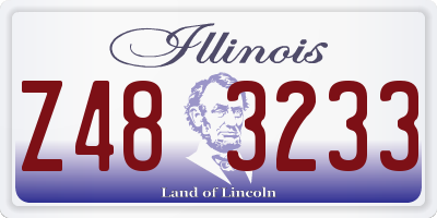 IL license plate Z483233