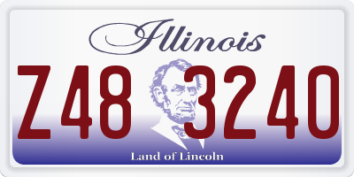 IL license plate Z483240