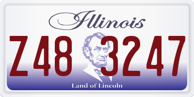 IL license plate Z483247