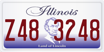 IL license plate Z483248