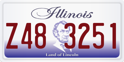 IL license plate Z483251