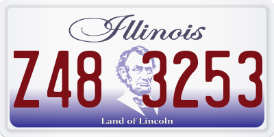 IL license plate Z483253