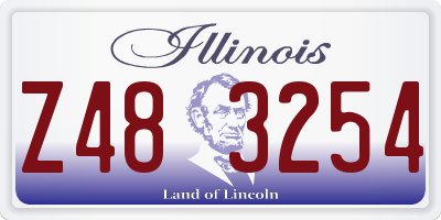 IL license plate Z483254