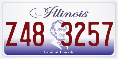 IL license plate Z483257