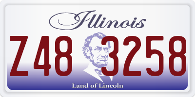 IL license plate Z483258