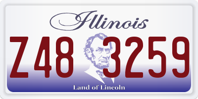 IL license plate Z483259