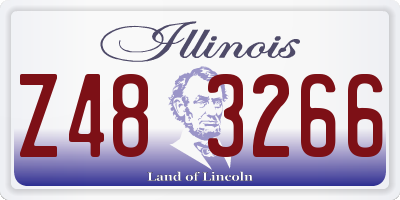 IL license plate Z483266