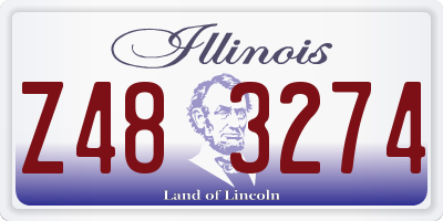 IL license plate Z483274