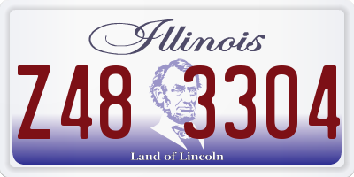 IL license plate Z483304