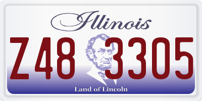 IL license plate Z483305