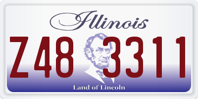 IL license plate Z483311