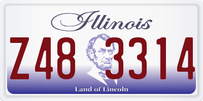 IL license plate Z483314