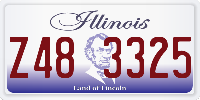 IL license plate Z483325