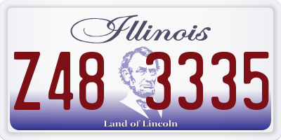 IL license plate Z483335