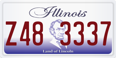IL license plate Z483337