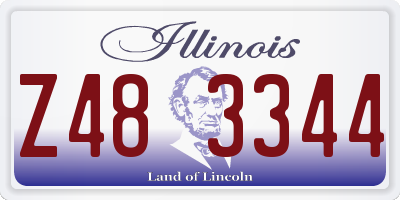 IL license plate Z483344