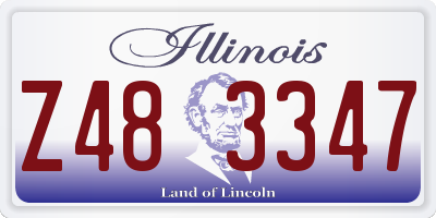 IL license plate Z483347