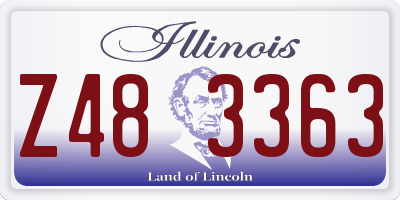 IL license plate Z483363