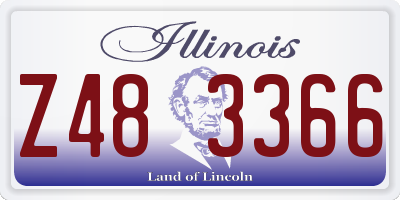 IL license plate Z483366