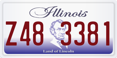 IL license plate Z483381