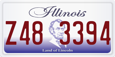 IL license plate Z483394