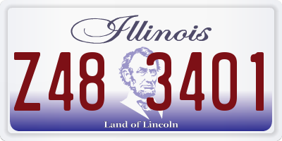 IL license plate Z483401