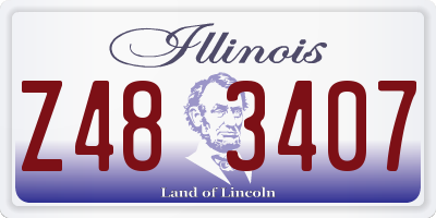 IL license plate Z483407