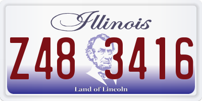 IL license plate Z483416