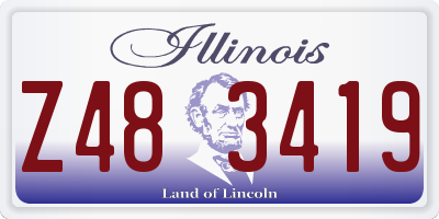 IL license plate Z483419