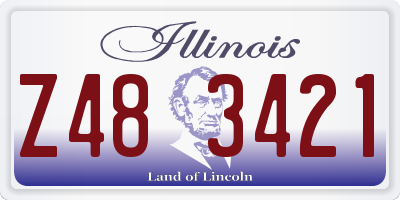 IL license plate Z483421