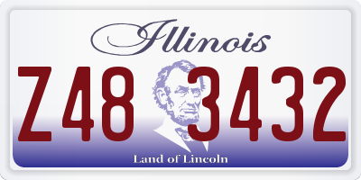 IL license plate Z483432
