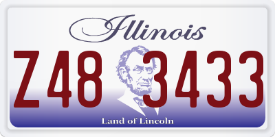 IL license plate Z483433
