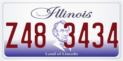 IL license plate Z483434