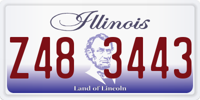 IL license plate Z483443