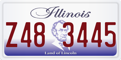 IL license plate Z483445