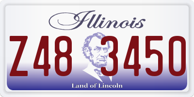 IL license plate Z483450