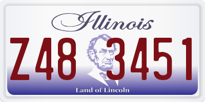 IL license plate Z483451