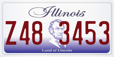 IL license plate Z483453